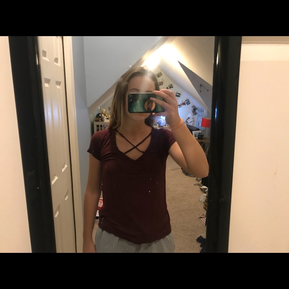 Maroon shirt